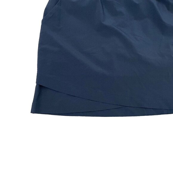 Athleta Faux Wrap Tulip Hem Skort Skirt Pockets Tennis Pickleball Black sz Small - Picture 2 of 8